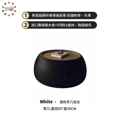 Creative minimalist storage circular coffee table home living room small apartment coffee table