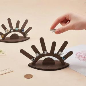 HOUMENG ทำเอง ที่วางเครื่องประดับไม้ ที่เก็บของ งานฝีมือ ที่วางโชว์เครื่องประดับ สร้างสรรค์ สร้อยคอ สร้อยข้อมือ ชั้นวางแหวน ของประดับตกแต่ง