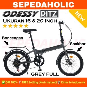 Sepeda Lipat ODESSY RITZ 2052 16 & 20 Inch Terbaru 7 Speed Rem Cakram Bisa Ditambah Boncengan