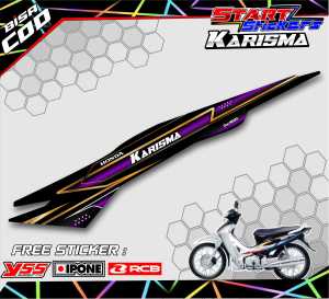 STRIPING VARIASI HONDA KARISMA / STICKER LIST MOTOR KARISMA