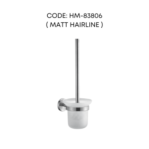 HEMOS SUS 304 STAINLESS STEEL TOILET BRUSH WITH HOLDER CONTAINER HMBF-83806