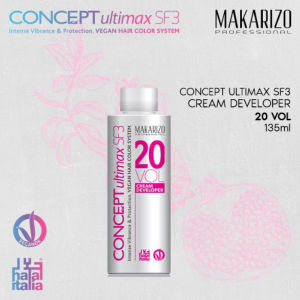 Makarizo Professional Concept Ultimax Cream Developer SF3 20 Volume Bottle 135 mL