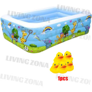 kolam renang anak /kolam renang anak tiga cincin/Kolam Renang Keluarga Tiup Besar/mainan kolam renang anak/dengan pompa kolam renang anak jumbo petak karet bahan tebal 1.5M kolamrenang anak besar murah Inflatable Swimming Pool For Kids ukuranbesar tinggi