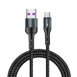 Auto Disconnect USB Cable 66W 5A Fast Charging Cable Smart Power Off Led USB Data Cable Micro USB / Type-C / iPhone Cable 智能斷電線