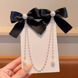 StylishScape Elegant Vintage Bow Pearl Tassel Chain Hairpins Sweet Headband Hair Clips Fashion Hair Accessories