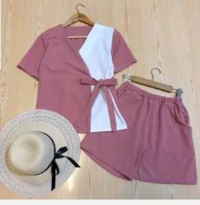 1N1corn ZEC - Stelan ANNIE / YOSHI / Setelan Wanita / Setelan Model Korea / Setelan Pendek / Kaos Wanita / T-Shirt Wanita / Celana Wanita stelan oshin kulot / jumsuit wanita / Blosuse Wanita / Rok Wanita / Baju Terusan