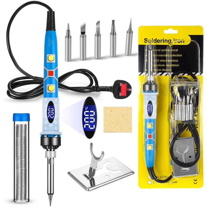 2023 Newest Upgraded 80W Solder Iron Kit Digital LCD Adjustable ...
