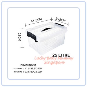 【COZYCASA】Transparent Large Storage Box with Handle | Heavy-Duty Clear Organizer | Stackable