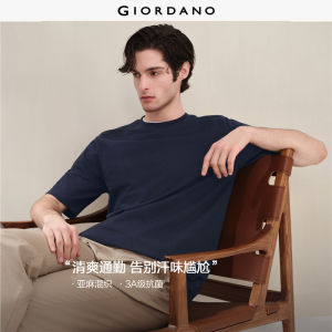 Giordano Men Women Linen T-Shirt Free Shipping 01026458