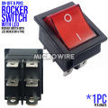 Rocker Switch ON-OFF With LED Indicator 6 Pins Heavy Duty. 