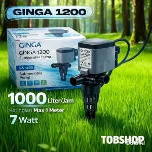 GINGA GA 1200 POWER HEAD Mesin Pompa Celup Filter Aquarium Aquascape Air Terjun Kolam Ikan Gelembung Udara Oksigen GA1200