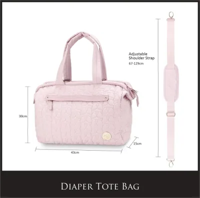 Diaper Tote Bag With Changing Station Upgrade Multi-Function Baby Bag With Adjustable Shoulder Strap Insulated Pockets