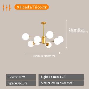 BL-Lighting Modern Design Chandelier Living Room Light Tricolor Ceiling Light Center Light Bedroom Light