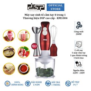 Máy xay sinh tố cầm tay 4 trong 1 nhãn hiệu DSP KM1004 công suất 200W - Hàng chính hãng bảo hành 12 tháng
