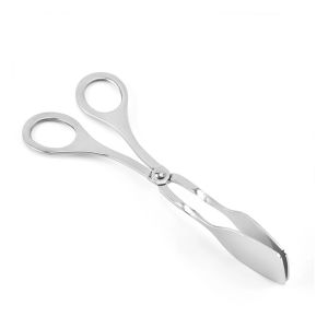 HJKL Multi-Purpose Food Tong Creative Stainless Steel Cake Clip Pliers Anti-scald Salad Clamp for Kitchen