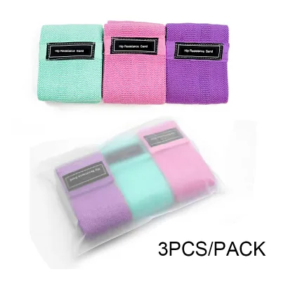 3pcs/set Non-slip Elastic Band Set Fitness Hip Ring Hip Bands Fitness Strength Exercise Resistance Band Sports Yoga Bands Exercise Band Workout Band Resistance Loops for Yoga Home Gym Training Equipment