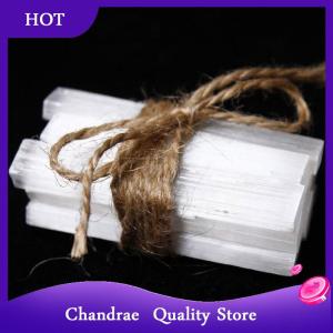 [Chandrae] เซเลไนต์ธรรมชาติแท่งหยาบหินคริสตัลแร่หินบำบัด10ชิ้น