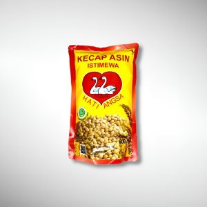 Kecap Asin Istimewa Cap 2 Hati Angsa Refill 600 ml / Kemasan Pouch 1pcs - 1dus / Karton