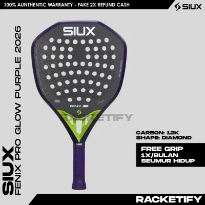 Siux Fenix Pro Glow Purple 2026 Leo Augsburger / Racket Padel Siux Fenix Pro Glow Purple 2026