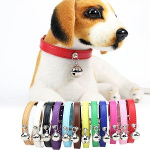 OUTOPEN 15 Colors With Bell Chihuahua Kitten Puppy Neck Strap Cat Collar Dog Necklace Pet Accssories