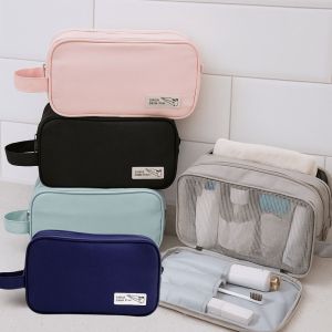 STARGOODS Dry Wet Separation Travel Cosmetic Bag Handheld Large Capacity Wash Toiletry Bag Simple Dustproof Beauty Wash Pouch for Home