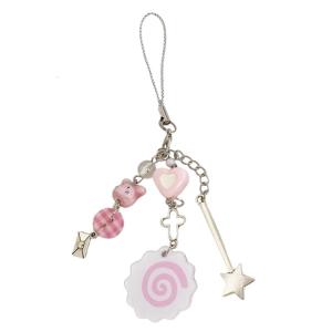 Trendy Camera Safety Strap with Heart Bead Design Waterproof Acrylic Alloy Texture for Photographers and Youhful Adults