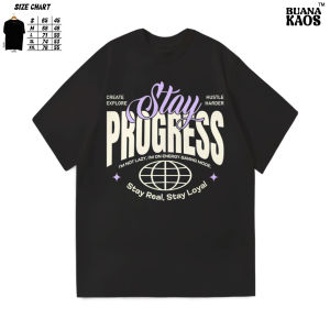 Kaos Distro Pria / Kaos Distro Original / Kaos Pria Wanita / T-Shirt Kaos STAY PROGRES