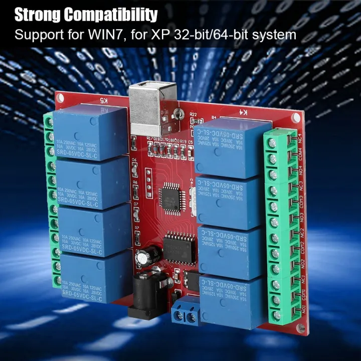 USB Relay Module Intelligent 8-Channel Control Switch Stable Connection ...