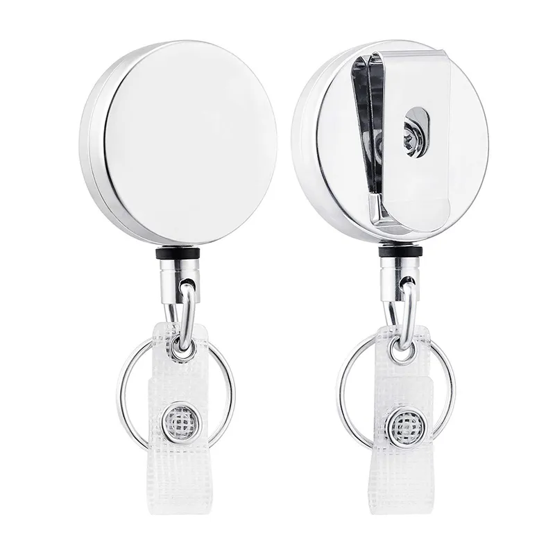 xiaoyao1 Retractable Metal Wire Keychain Pull Badge Reel ID