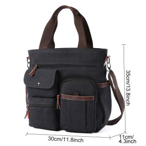 MOYYI Vintage Canvas Men Travel Bags Canvas Men Work Tote Large Multifunction Outdoor Duffel Bag