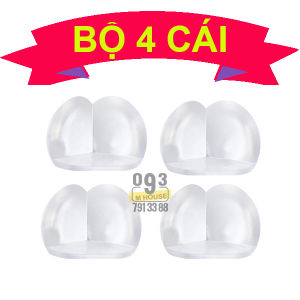 Combo 4 Cao Su Silicon Bịt Cạnh Bàn Ghế Dụng Cụ Bọc Góc Cạnh Tủ Miếng Bọc Cạnh Bàn Silicon