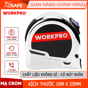 Thước cuộn mạ crom kích thước 10Mx25mm Workpro - WP261013