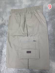 MBS Men Extra Biggest Size Waist 30 - 52 Inch Men 3/4 Cotton Cargo Short Pants Multiple Pocket Kain Cotton Tebal