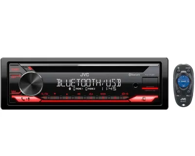 JVC KD-T712BT 1-DIN CD RECEIVER BLUETOOTH CAR AUDIO RADIO PLAYER USB Stereo Receiver MP3 Player with Remote Control