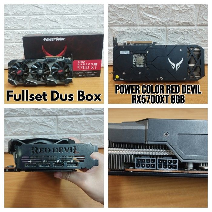 AMD Radeon GPU RX 5700 XT 8GB GDDR6 MSI Power Color Bukan RTX RX VGA ...