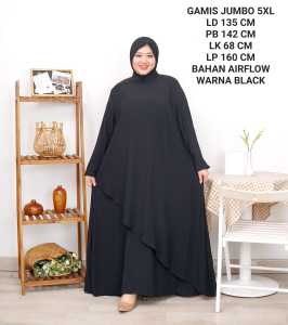 Gamis Jumbo Wanita Ld 135 Cm Model Terbaru Kekinian Koleksi Lebaran