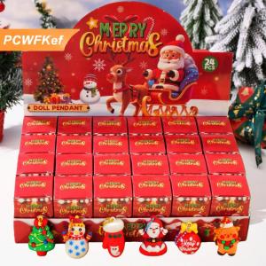 【PCWFKef】 24Pcs Giáng Sinh Theo Chủ Đề Đảng Key Ring Gói Quà Tặng Bất Ngờ Hộp Thích Hợp Như Món Quà Giáng Sinh Bên Món Quà Tốt Nhất Cho Giáng Sinh