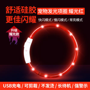 Po&Co Led Usb Dog Collar Pet Night Luminous Charge Leash Light Night Safety Flashing Glow Dog Loss Prevention Harness Pet Accessories