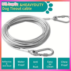 [Hill Angelia] Hai đầu con chó Tie ra dây xích cáp raction dây với kim loại khóa dây thép chống gỉ đào tạo cổ áo chó ngoài trời dây đeo