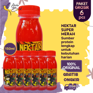 PAKET GROSIR 6 PCS Nektar Super Merah 150ml Suplemen Burung Kicau Nutrisi Vitamin Gacor Instant