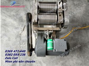 Máy thái bì heo chạy điện 220v motor Nhật bãi 200w lõi đồng