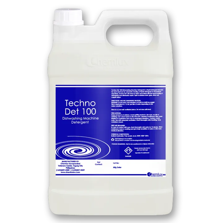 Dishwashing Machine Detergent TECHNO DET 100 4Li Container | Lazada PH