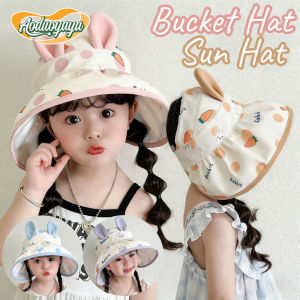 AODUOYAYA Kids Rabbit Sun Hat UV Protection Bucket Hat for Kids Summer Outdoor Sunscreen Cap with Cute Ears