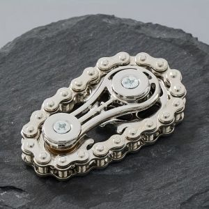 W0AGZ4J2 Antistress Anxiety Sprocket Fidget Spinner Metal Bike Chain EDC Spinner Flywheel Fingertip Gyro Stylish Stress Relief Chains Fidget Spinner Adult