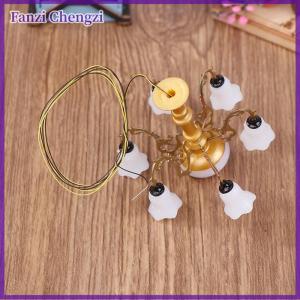 Fanzi Thu nhỏ Dollhouse Trần Đèn tường ánh sáng đèn bàn mini LED chiếu sáng trang trí nội thất búp bê đồ chơi đồ nội thất có thể được tươi sáng