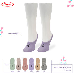SOREX LADIES W5705 INVISIBLE SOCKS SERIES - KAOS KAKI REMAJA DAN WANITA
