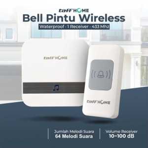 (TRENDY) Bel Pintu Rumah Tanpa Kabel 60 Nada Anti AIr Wireless Doorbell Waterproof 1 Receiver