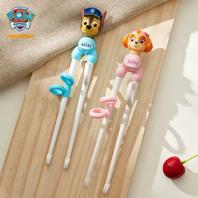 PAW Patrol Baby Training Equipment Set Kids Learning Tableware Stainless Steel Practice Chopsticks Fork Spoon Household Tableware