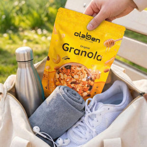 OLABEN NUTRITION Hạt Granola Gói 400gam - Ngũ cốc giảm cân nướng Mật ong Vanila