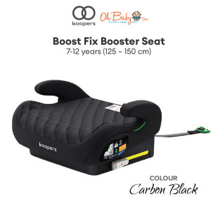 Koopers Boost Fix Booster Seat - Carbon Black | 7-12 years (125 – 150 cm) | Oh Baby Store